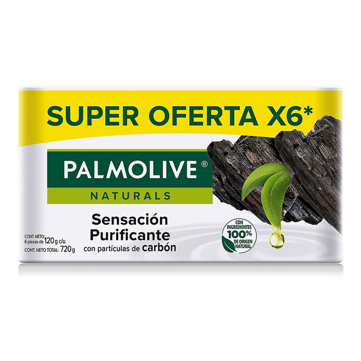 Jabón Purificante Carbón Palmolive X6 120 Gr