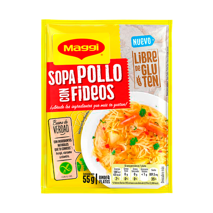 Sopa Pollo Libre De Glúten Maggi 57 G