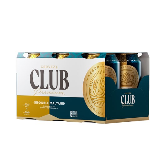 Club Sixpack Cerveza Doble Malta Lata 355 Ml.