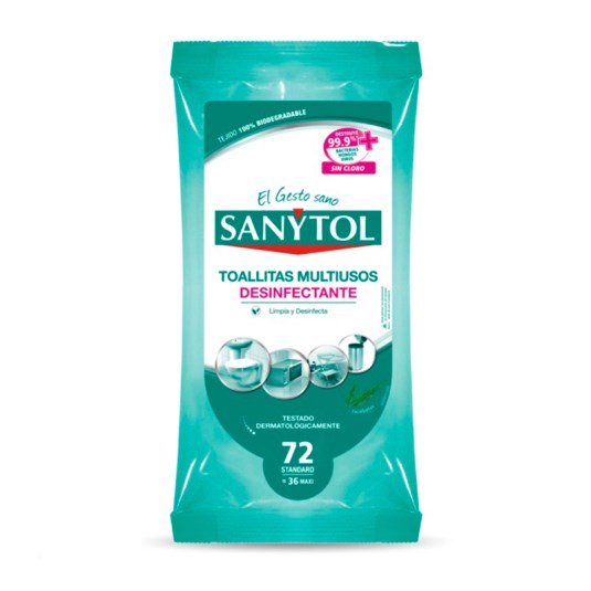 Toallitas Desinfectantes Sanytol 72 Und