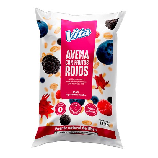 Funda Avena Vita Con Frutos Rojos 1 Lt.