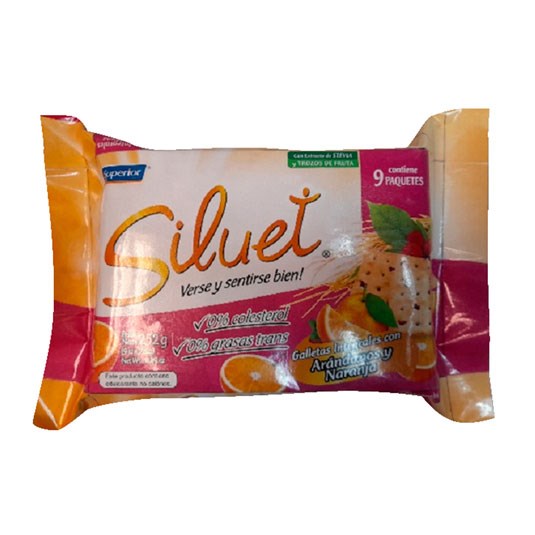 Galleta Integral Arándanos&Naranja Siluet 252