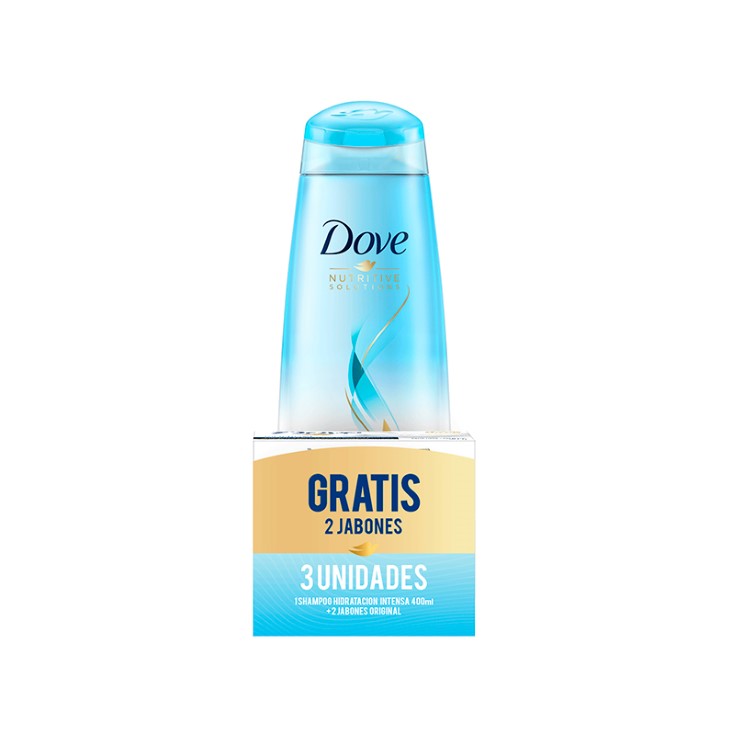 Pack Shampoo Hidratación Intensa Dove 400Ml+ Jabón Twopack O