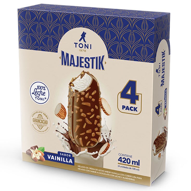 Majestik Fourpack Vainilla Toni 420Ml