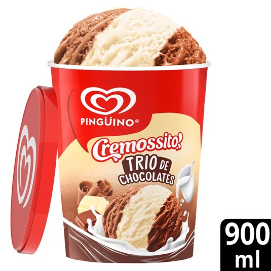 Cremossito Trio Chocolate Pingüino 900Ml