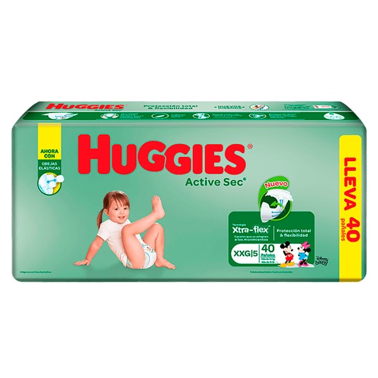 Huggies Pañal Active Sec Mediano X40