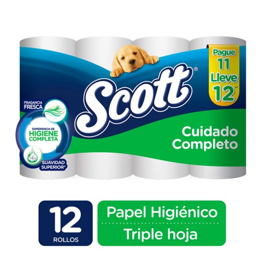 Papel Higiénico Cuidado Completo Scott G X12