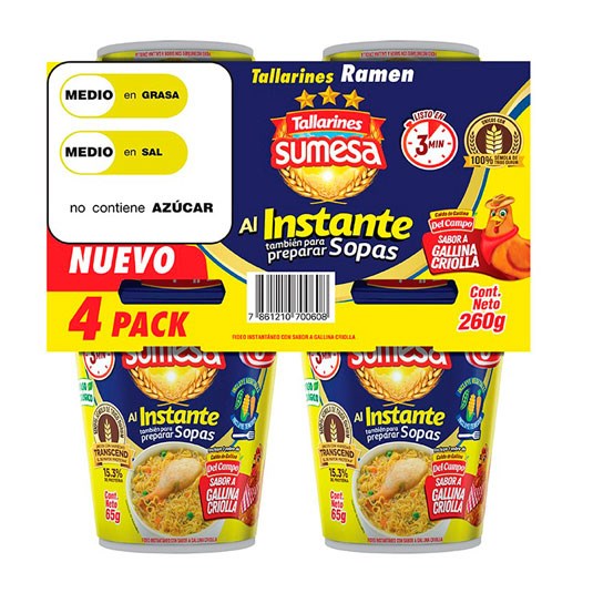 Al Instante Cup Sumesa X 4 65 Gr c/u