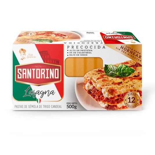 Lasaña Santorino Pasta 500 Gr