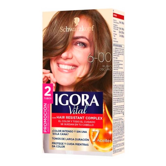 Igora Vital Tinte Doble Tubo 6-00 Rubio Ocuro