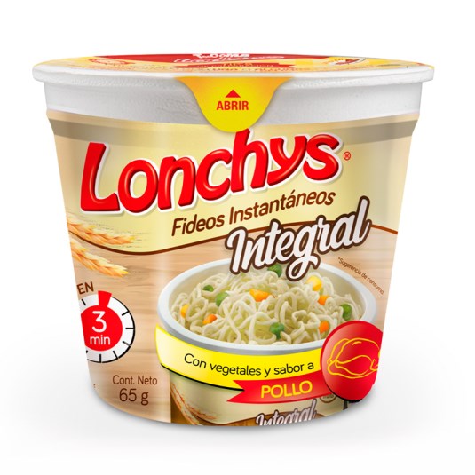 Fideo Instantáneo Integral Pollo Lonchys 82 Gr