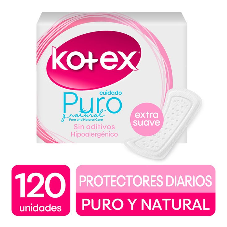 Protectores Diarios Cuidado Puro Kotex X 120 U