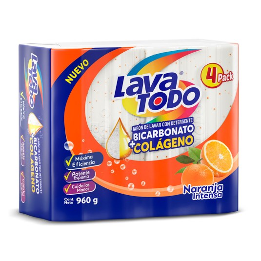 Lavatodo Naranja Mandarina 4Pack 960Gr