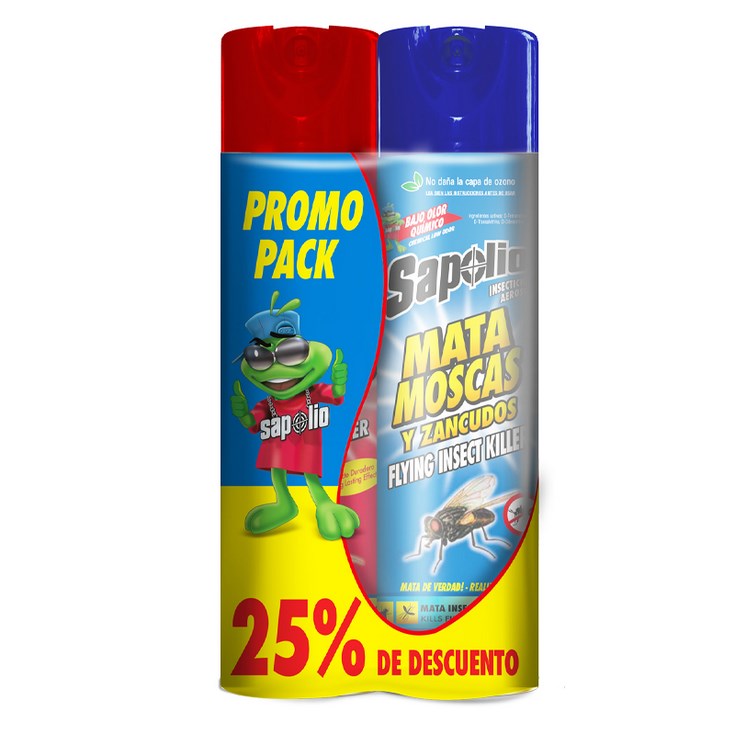 Insecticida Sapolio Cucharachas y Moscos Pack X2