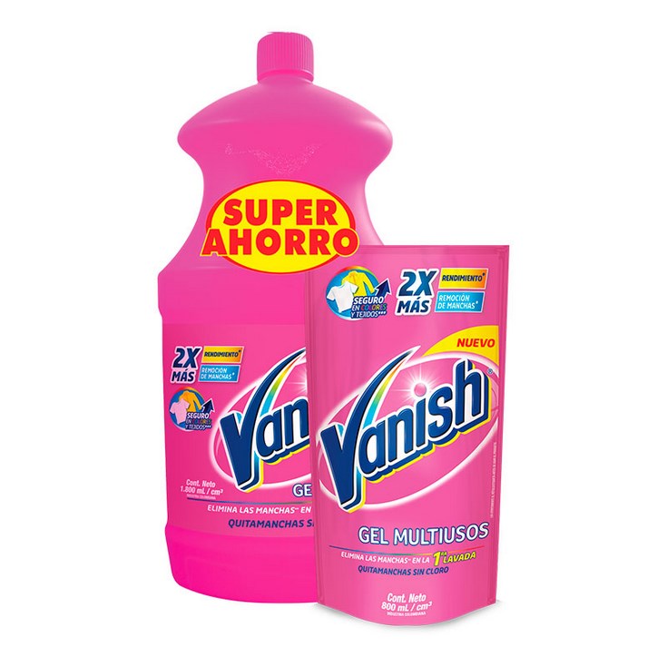 Gel Rosa Vanish 1.8 L + Rosa 800 Ml