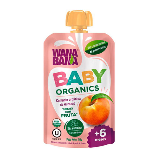 Baby Compota Org Durazno Wanabana 110G