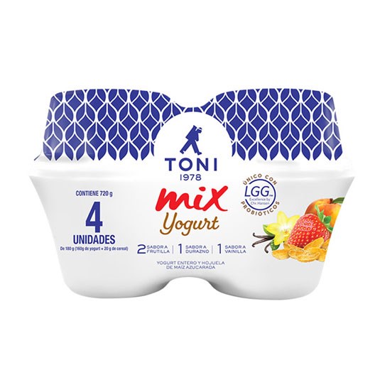 Yogurth Con Cereal Toni Surtido Fourpack 180Gr