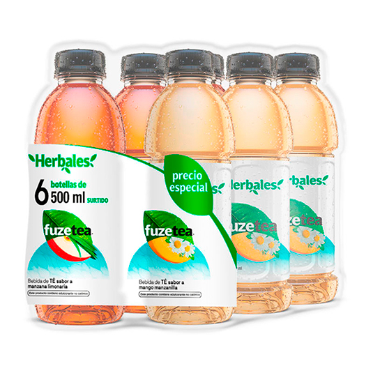 Fuze Tea 6Pack Herbales 500Ml.