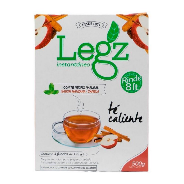 Legz Te Negro Manzana Canela 500Gr.