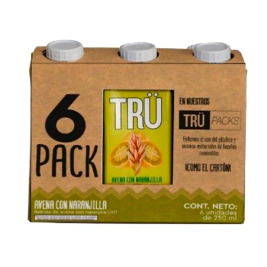 Tru Sixpack Avena Naranjilla 250 Ml.