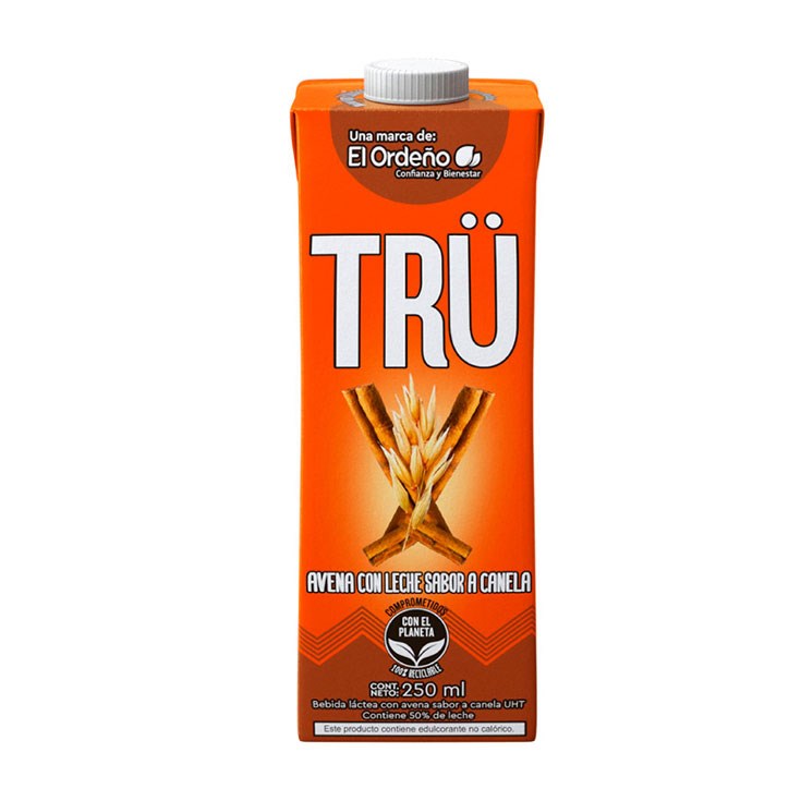 Tru Avena Con Leche Sabor Canela 250 Ml.