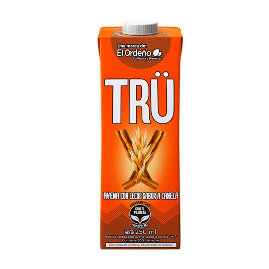 Tru Avena Con Leche Sabor Canela 250 Ml.