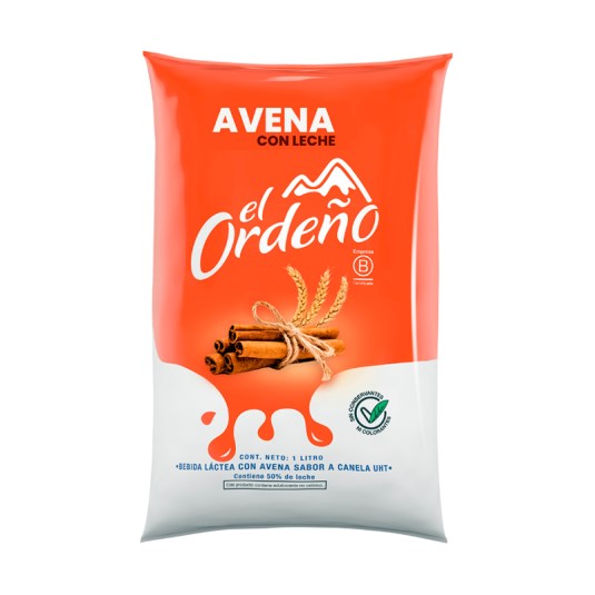 El Ordeño Avena Con Leche Sabor Canela 1Lt.