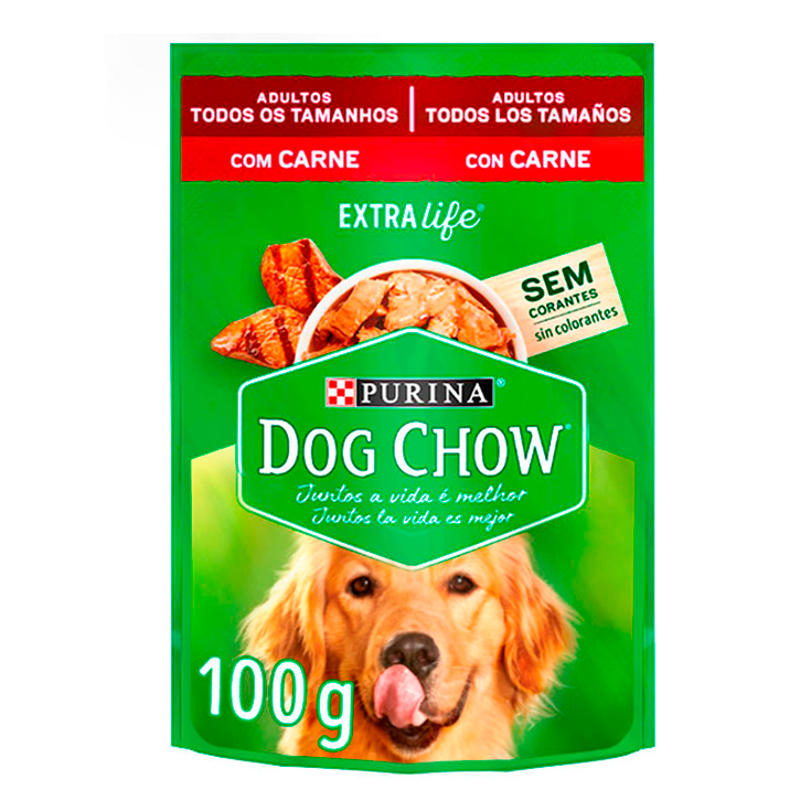 Dog Chow Comida Humeda De Carne Tlt 100 Gr