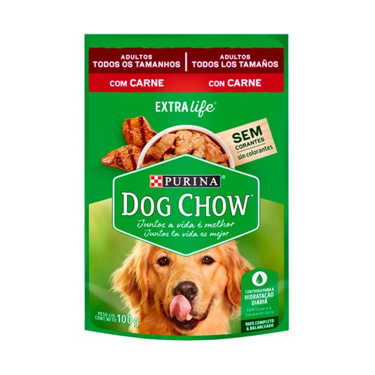 Dog Chow Comida Humeda De Carne Tlt 100 Gr