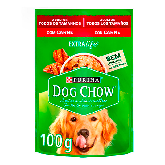 Dog Chow Comida Humeda De Carne Tlt 100 Gr