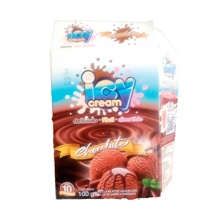 Icy Cream Chocolate Premezcla En Polvo Para Helado