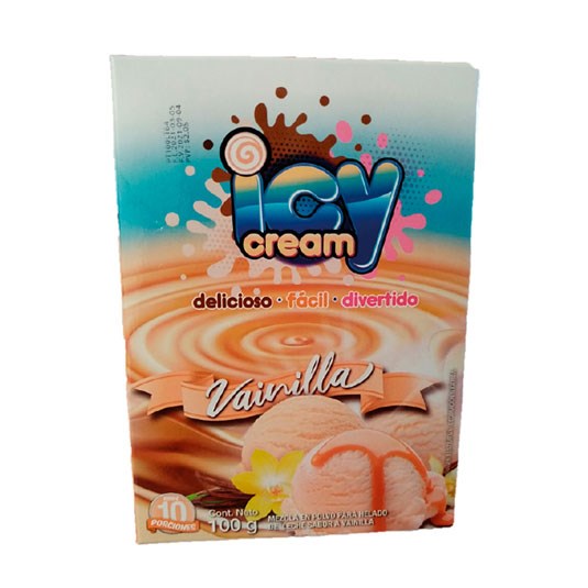 Icy Cream Vainilla Premezcla En Polvo Para Helado