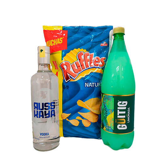 Combo Russkaya 750 Ml+Guitig Limonada 1.5Lt+Dorito