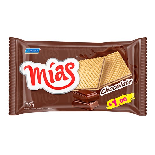 Mias Galleta Waffer Chocolate 170G