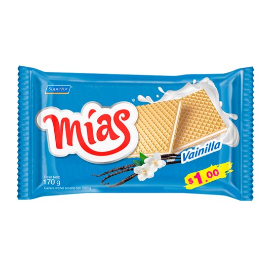 Mias Galleta Waffer Vainilla 170 Gr