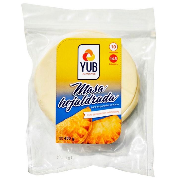 Yub Masa De Hojaldrada Para Empanadas Al Horno 450