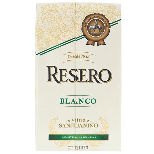 Vino Resero Blanco Tetra Pack 1000 Ml