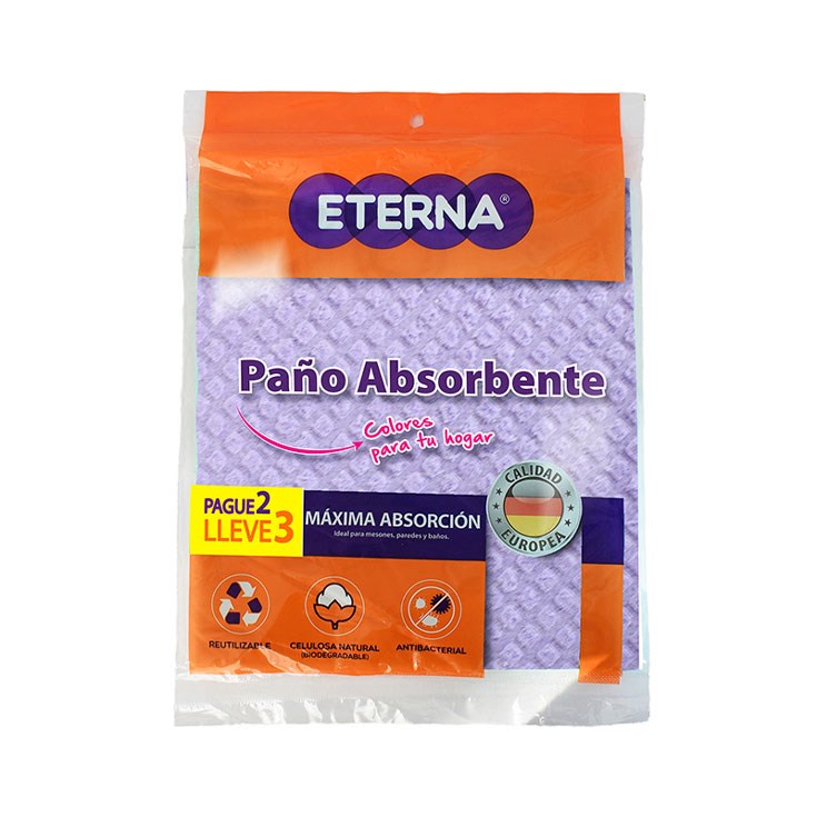 Eterna Paño Humedo Absorbente Clasico Pg2 - Ll3