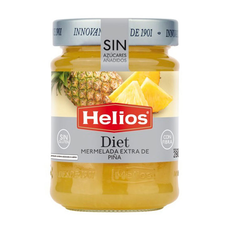 Helios Mermelada Sin Azucar Piña 280Gr 