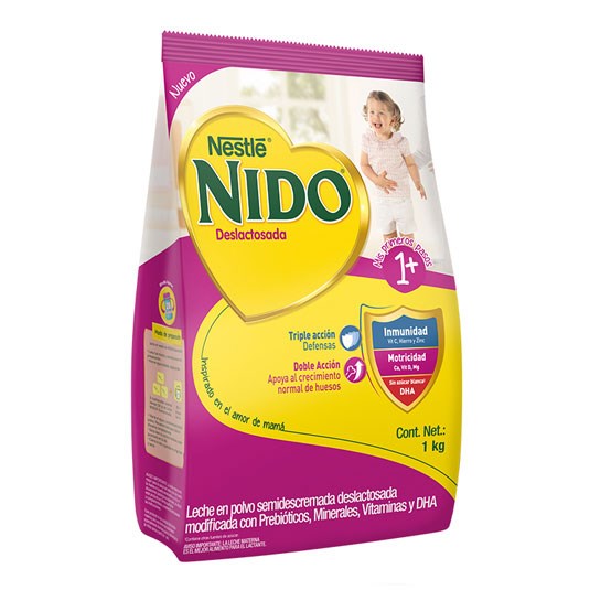 Nido1+ Leche Deslactosada Con Prebioticos Y Dha 1K