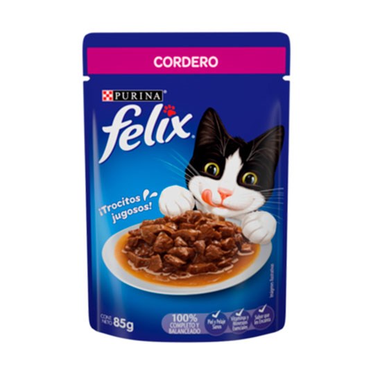 Felix Comida Para Gato Con Cordero 85Gr