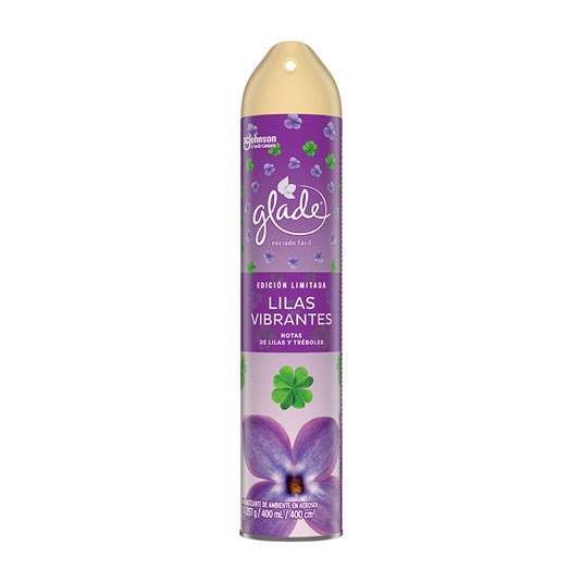 Glade Aerosol Lilas Vibrantes 400Ml.