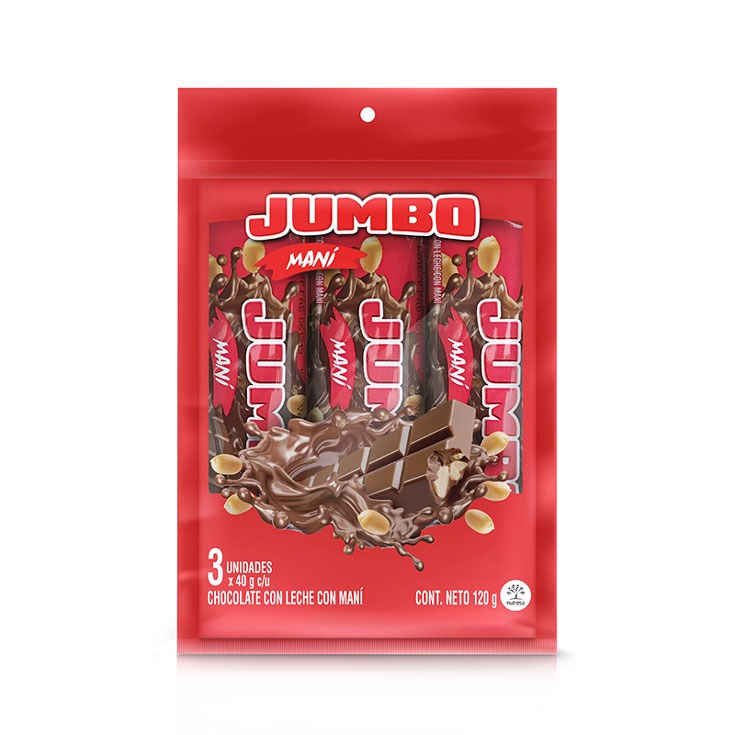 Jumbo Chocolate Con Maní X 3Und 120G Jumbo Chocolate Con Maní X 3Und 120G