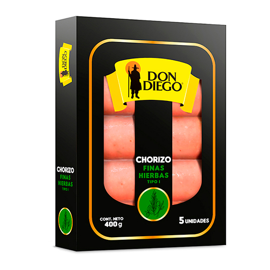 Don Diego Chorizo Cebolla Y Hongos Tipo I 400 Gr