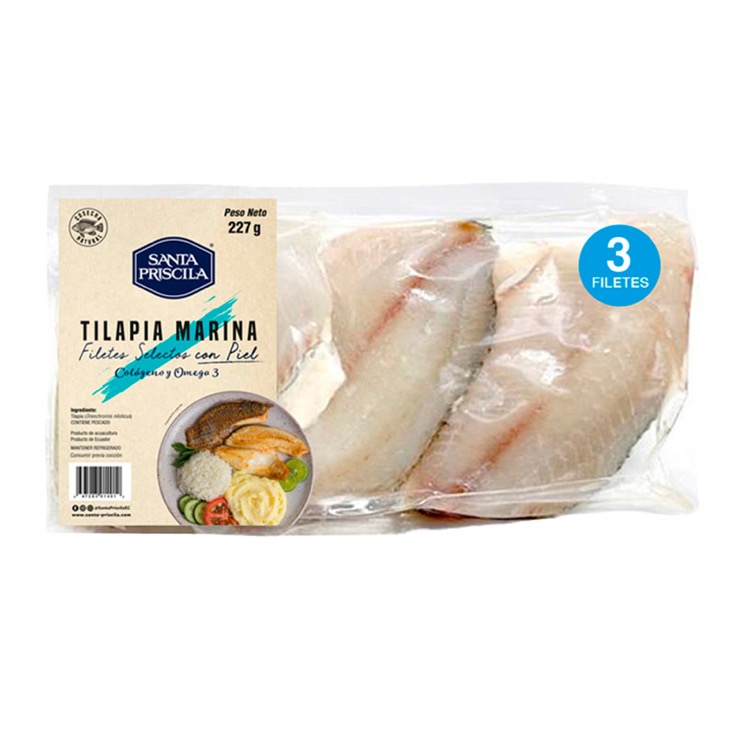 Santa Priscila Filete De Tilapia Con Piel 227 Gr