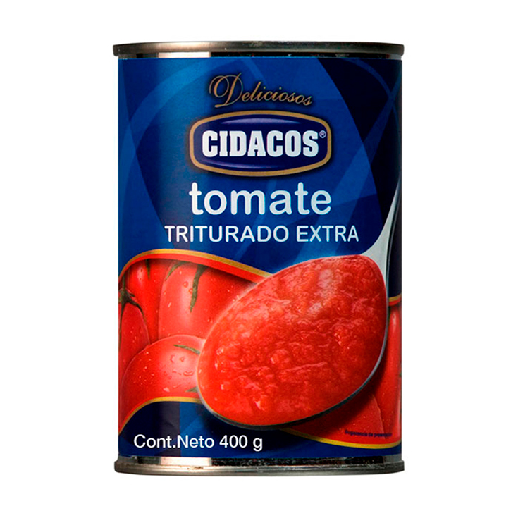 Tomate Triturado Extra Lata Cidacos 400Gr.