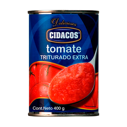 Tomate Triturado Extra Lata Cidacos 400Gr.