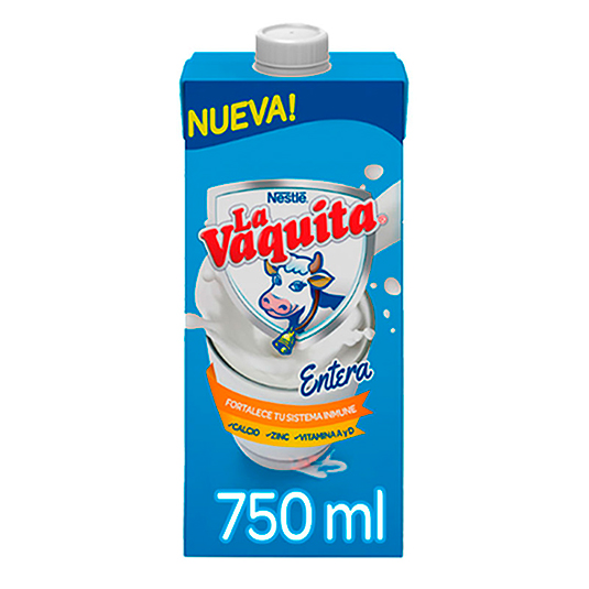 Leche Entera La Vaquita 750 Ml