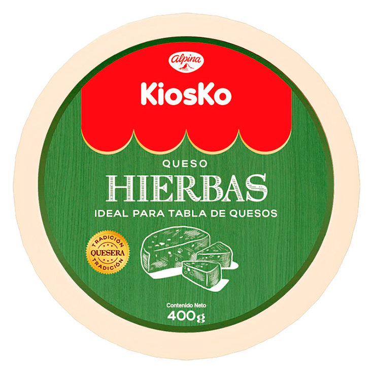 Queso Hierbas Kiosko 400Gr