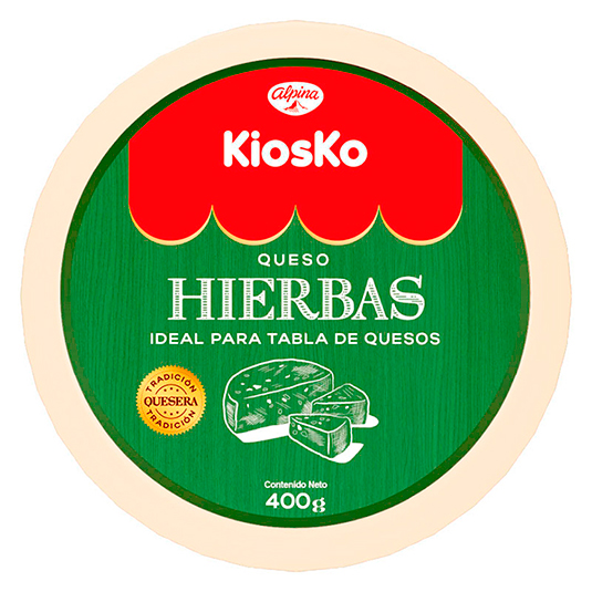 Queso Hierbas Kiosko 400Gr